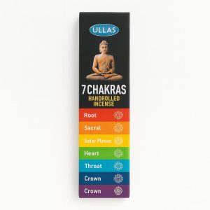 عود هفت چاکرا دستساز Ullas | پاکسازی عمیق، دور کردن انرژی منفی و آرامش فض