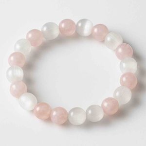 دستبند رزکوارتز و سلنایت