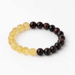 دستبند گارنت و سیترین