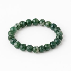 دستبند عقیق خزنه مهره گرد | رشد، آرامش درونی و اتصال به طبیعت