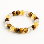 دستبند چشم ببر، سیترین و کوارتز شفاف