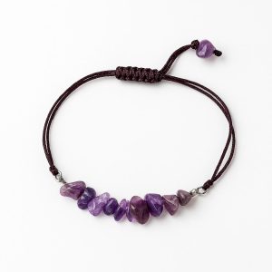 دستبند آمیتیست چیپسی | آرامش ذهن، شهود و تعادل احساسی