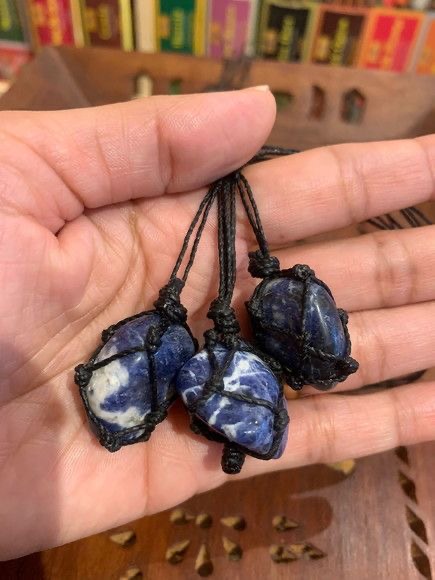 گردنبند مکرومه تامبل لاجورد - Image 2