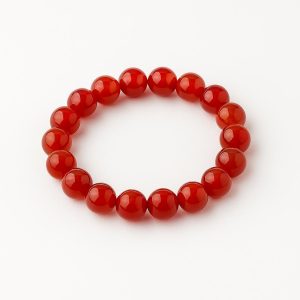 دستبند کارنلین مهره گرد | انرژی، اعتمادبهنفس و اشتیاق به زندگی