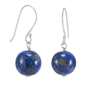 گوشواره تک مهره لاجورد گرد | بیان صادقانه، آرامش ذهن و استایل مینیمال