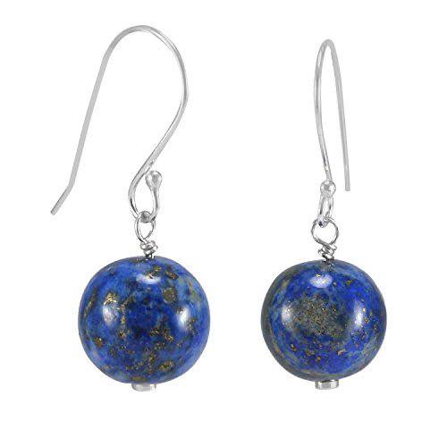 گوشواره تک مهره لاجورد گرد | بیان صادقانه، آرامش ذهن و استایل مینیمال