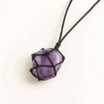 گردنبند مکرومه تامبل آمیتیست