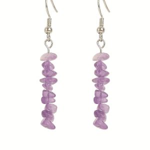 گوشواره آمیتیست طبیعی