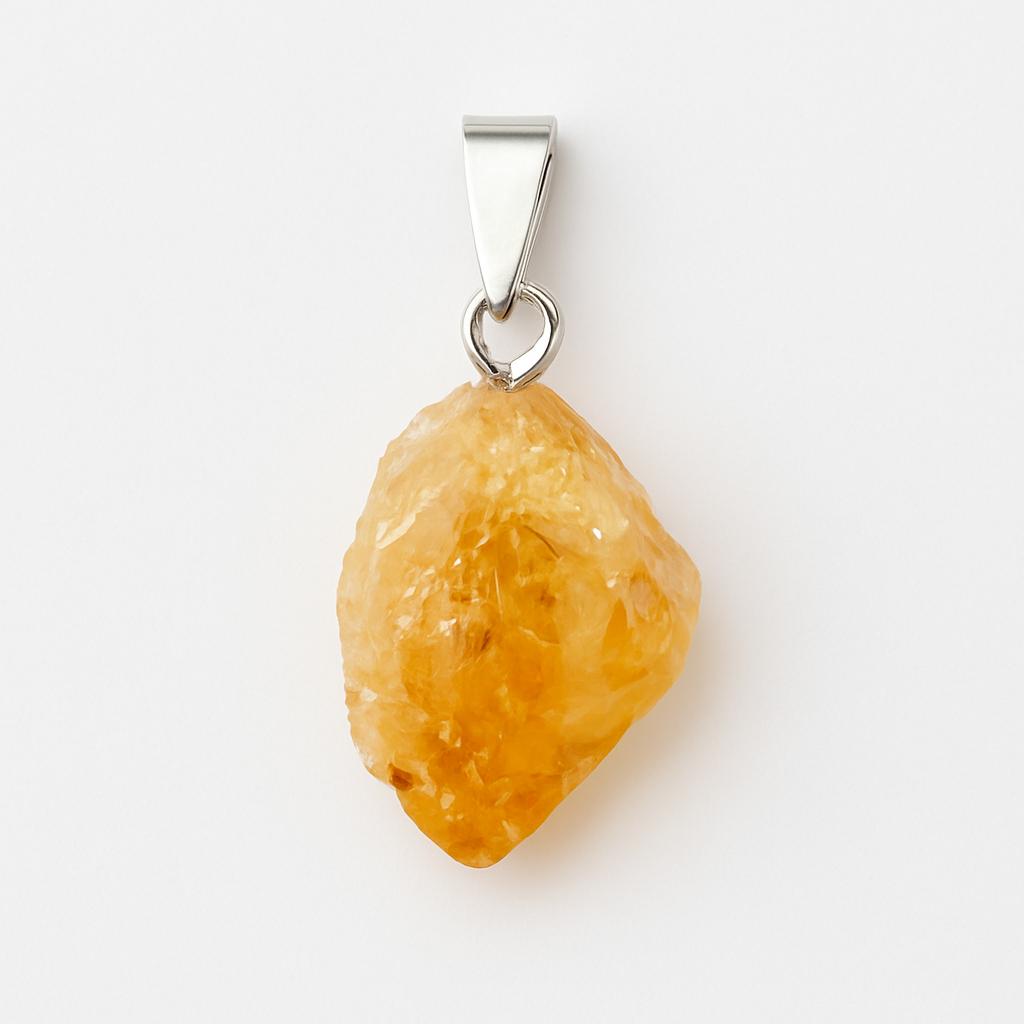 آویز گردنی بلور سیترین طبیعی سوبی گالری