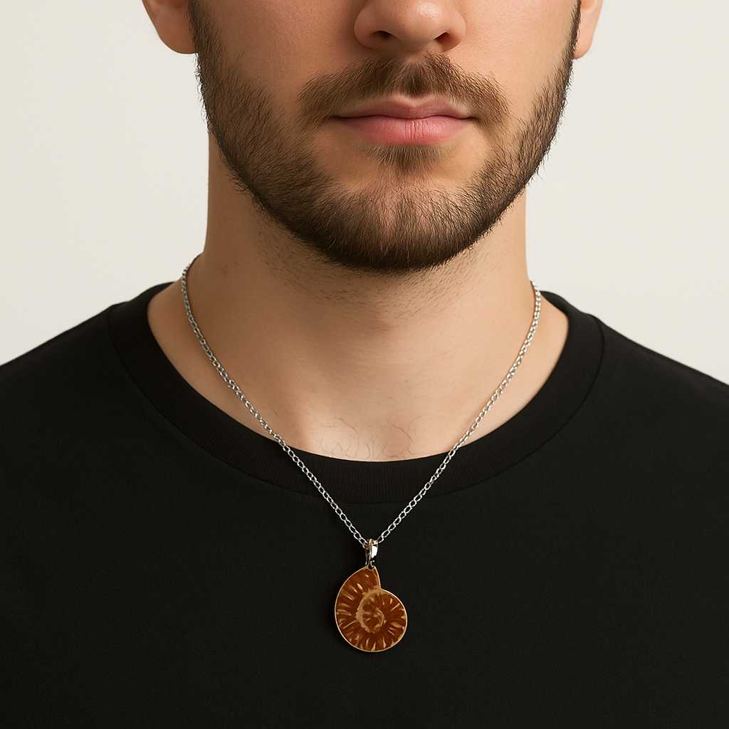 گردنآویز آمونیت طبیعی - Image 4