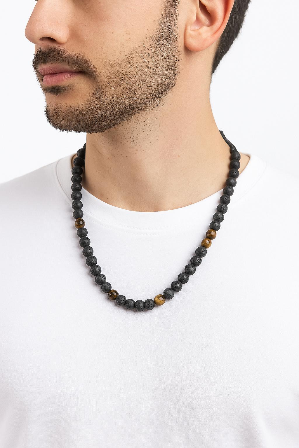 گردنبند میکس لاوا و چشم ببر سوبی گالری