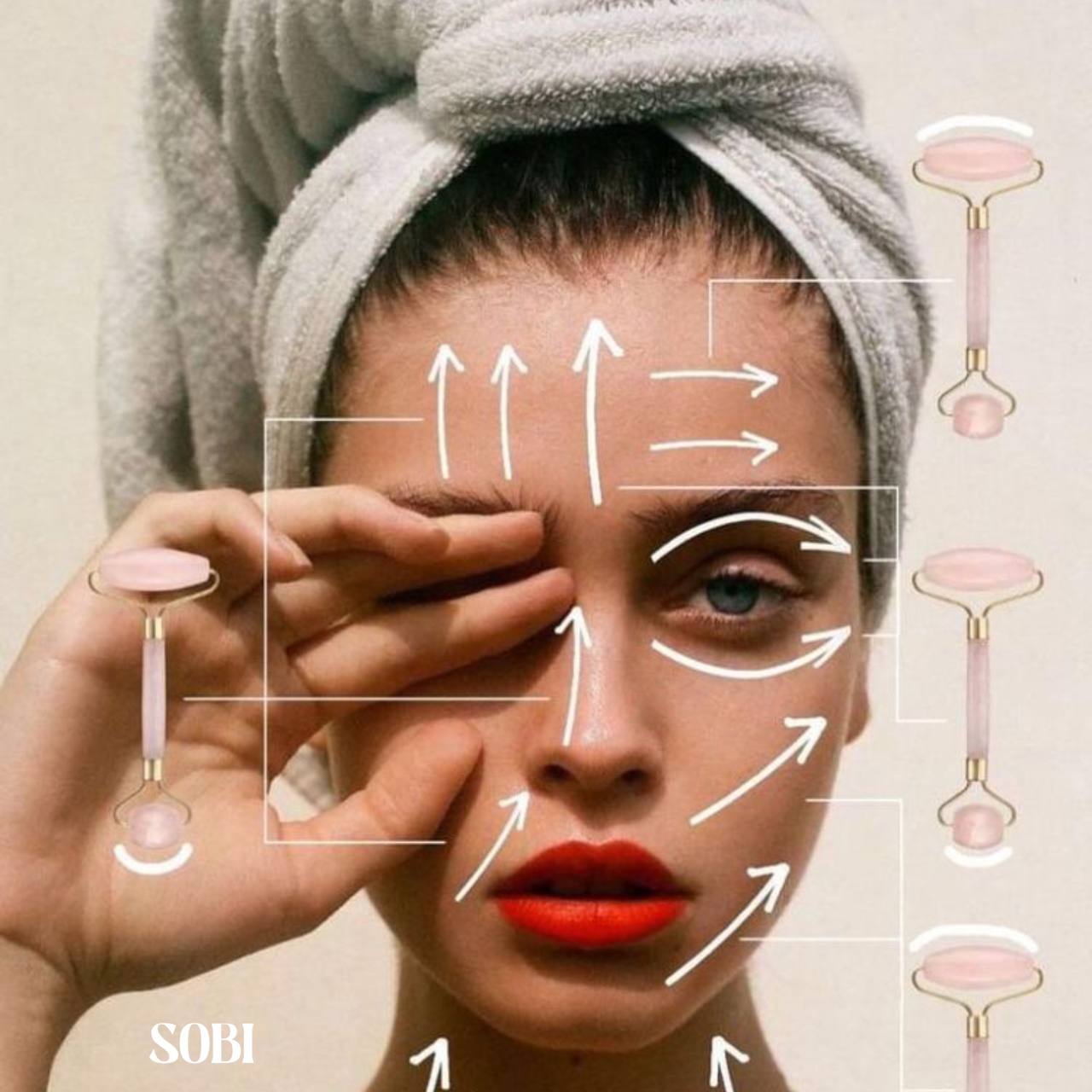 رولر ماساژ صورت سنگی اصل . سوبی گالری