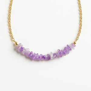 گردنبند طوقی آمیتیست طبیعی