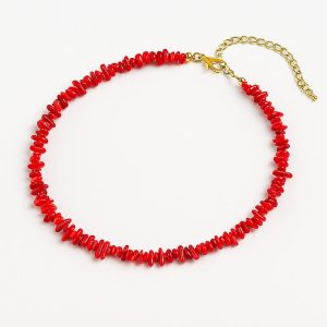 گردنبند مرجان سرخ طبیعی سوبی گالری