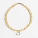 گردنبند سیترین با آویز کوارتز شفاف سوبی گالری