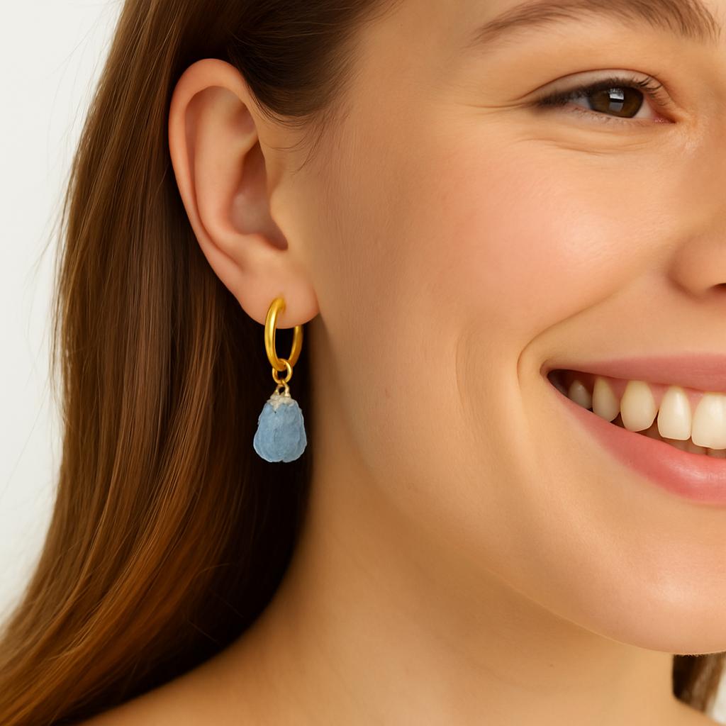 گوشواره آکوامارین راف