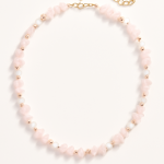 گردنبند مروارید و رزکوارتز