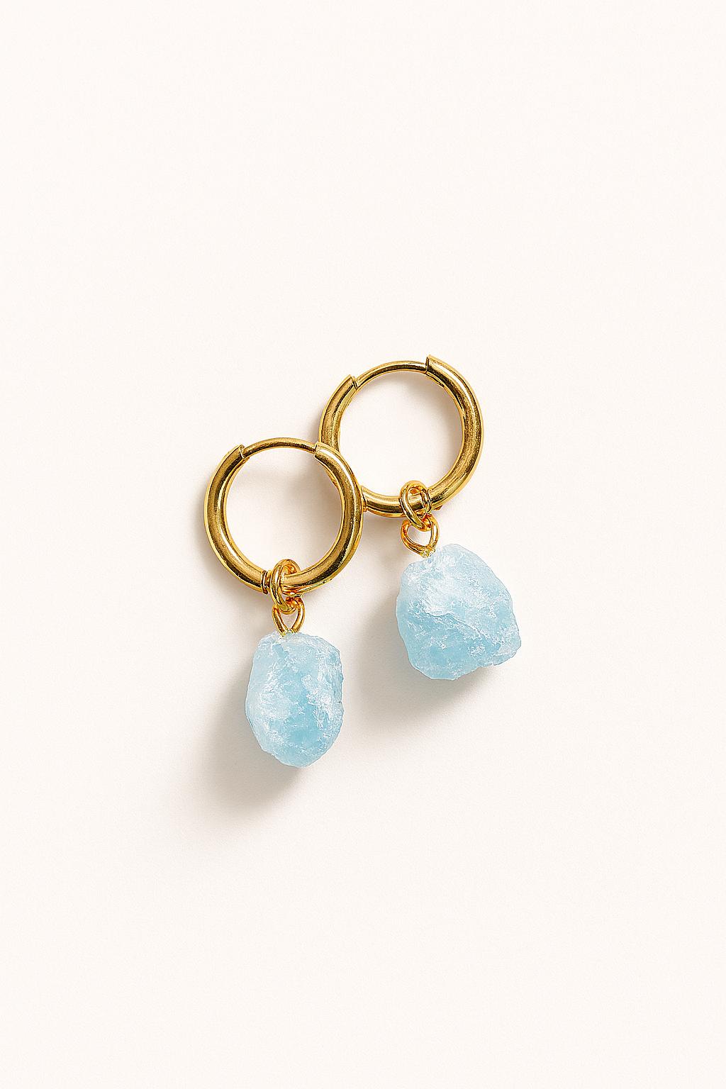 گوشواره آکوامارین راف