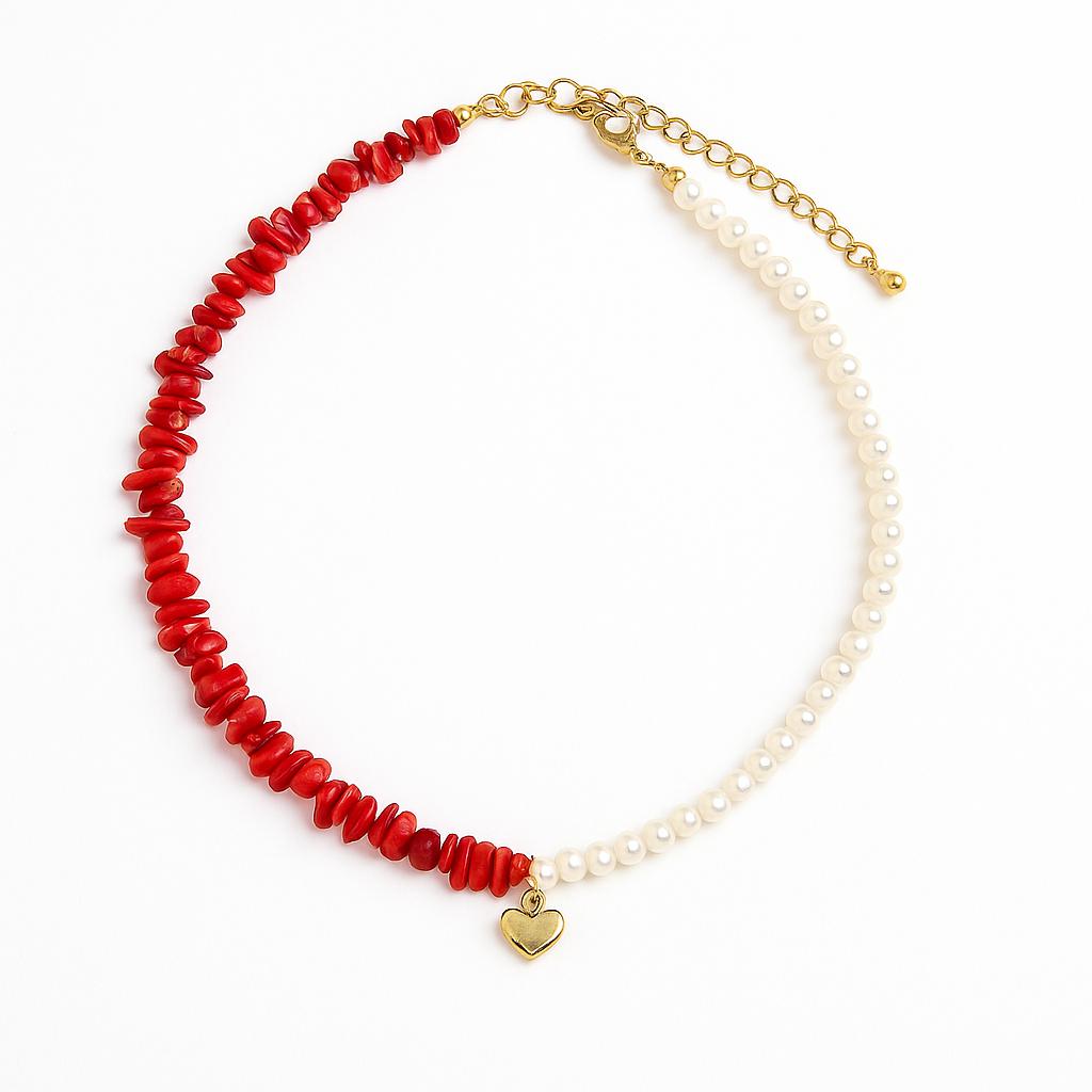 گردنبند مرجان و مروارید پرورشی سوبی گالری