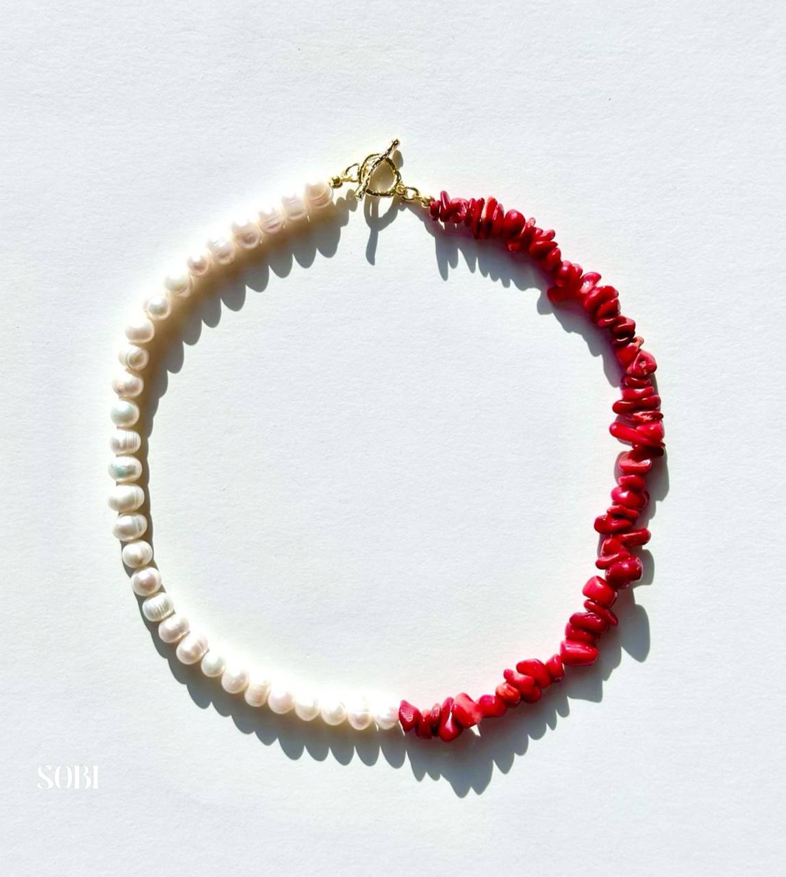 گردنبند مرجان و مروارید پرورشی سوبی گالری