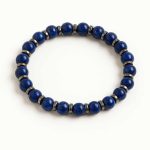 دستبند مردانه حدید و لاجورد