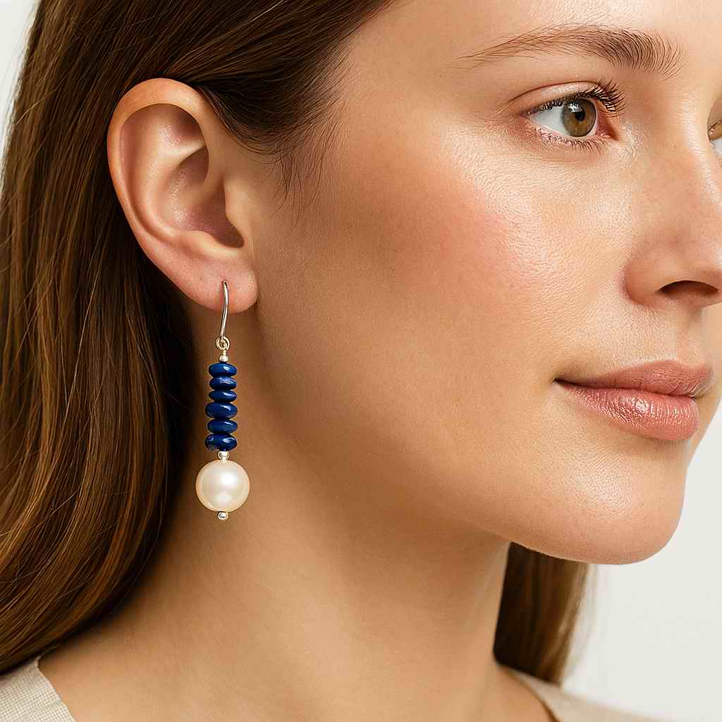 گوشواره لاجورد و مروارید (2)