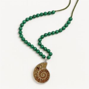 گردنبند آمونیت و مالاکیت