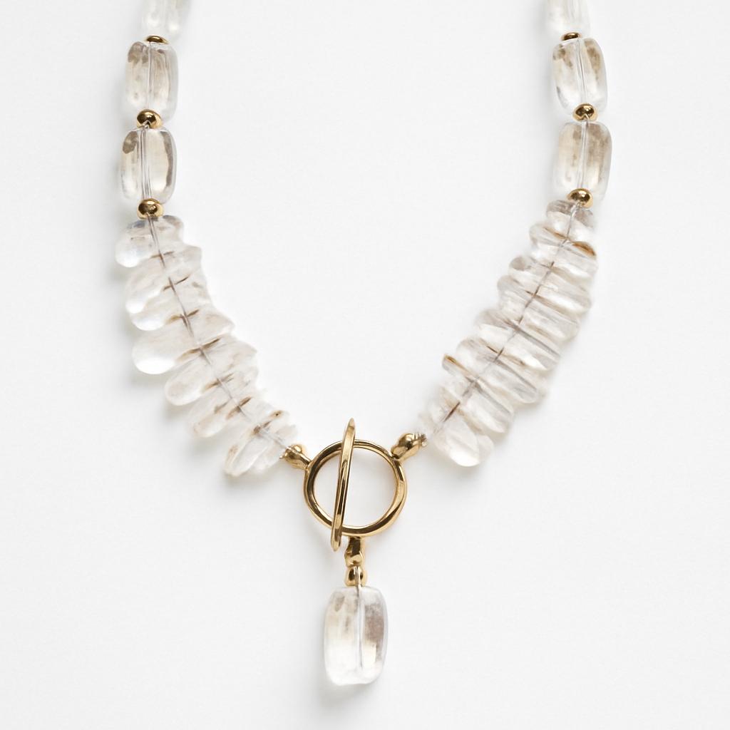 گردنبند کوارتز شفاف