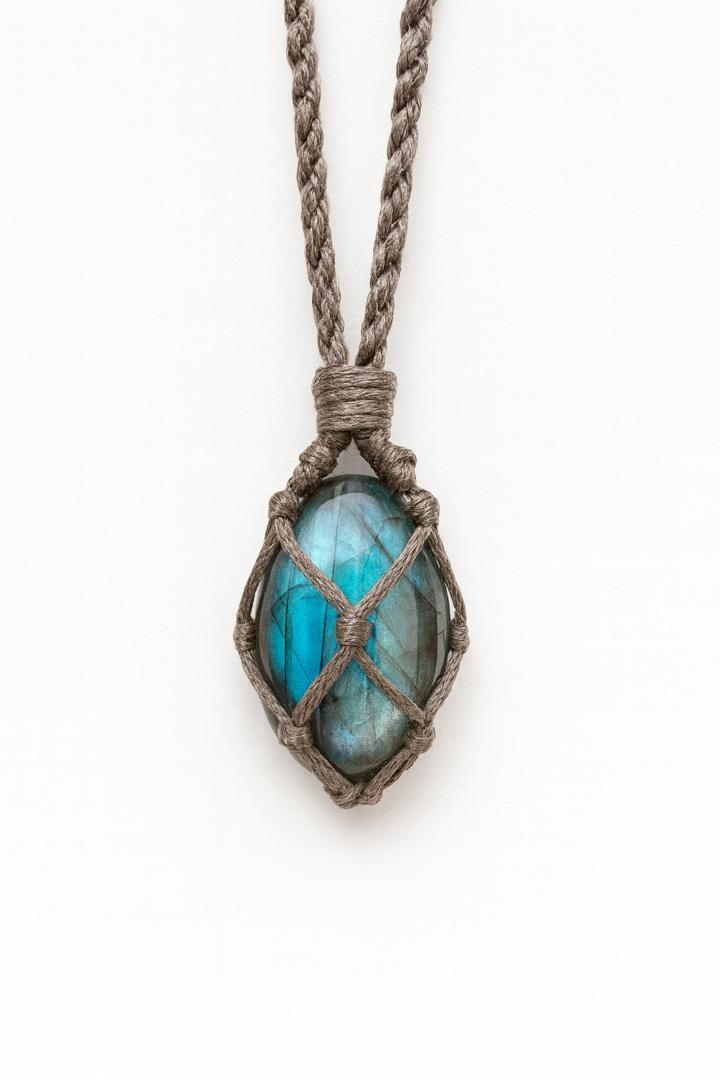 گردنبند لابرادوریت بافت سوبی گالری