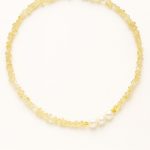 گردنبند سیترین و مروارید