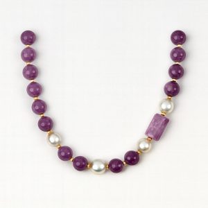 گردنبند آمیتیست و مروارید