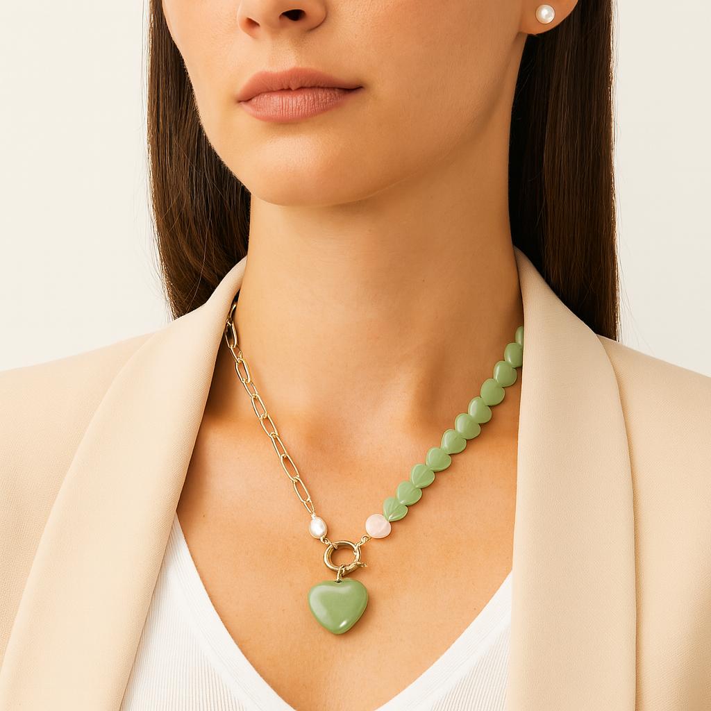 گردنبند اونتورین و رزکوارتز