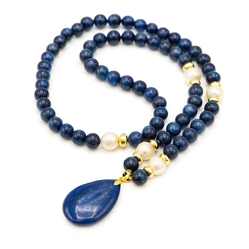 گردنبند لاجورد و مروارید