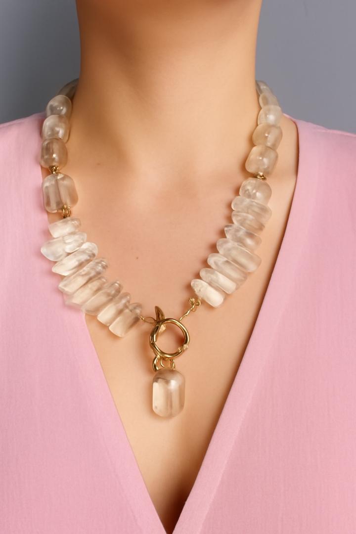 گردنبند کوارتز شفاف