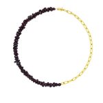 گردنبند گارنت و زنجیر