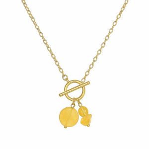 گردنبند آویز سیترین سوبی گالری