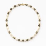 گردنبند پیریت و مروارید پرورشی سوبی گالری