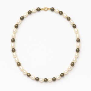 گردنبند پیریت و مروارید پرورشی سوبی گالری