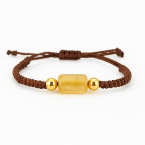 دستبند سیترین بافت مردانه سوبی گالری