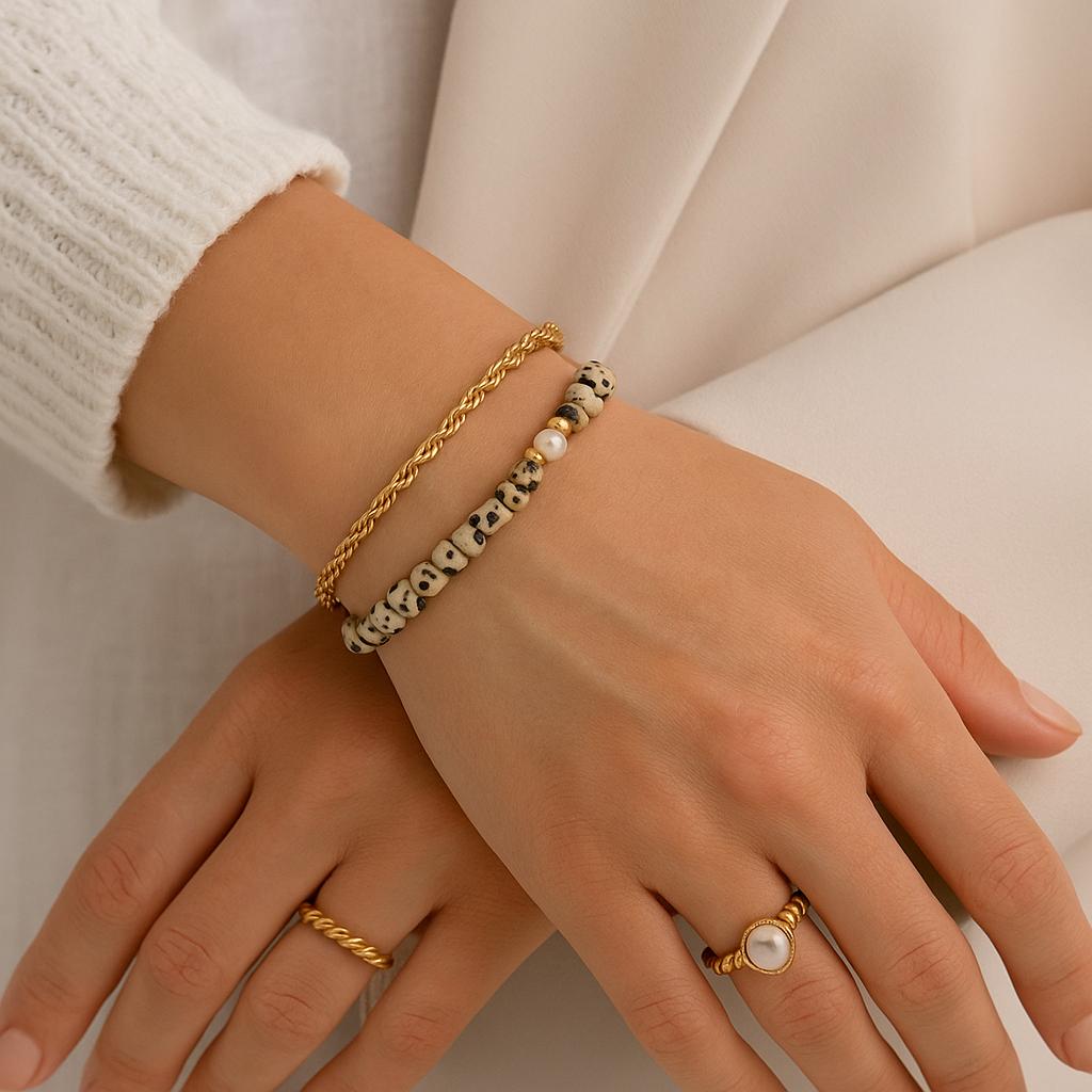 دستبند دالماتین و مروارید پرورشی