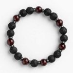 دستبند لاوا و گارنت و حدید سوبی گالری