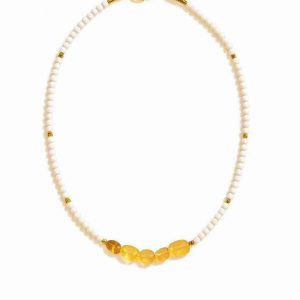 گردنبند سیترین و مونجوق سوبی گالری