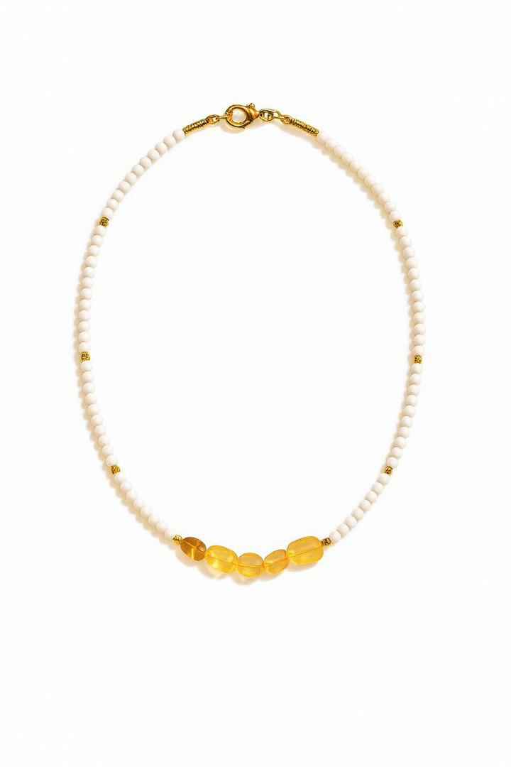 گردنبند سیترین و مونجوق سوبی گالری