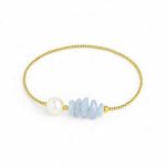 دستبند آکوامارین و مروارید سوبی گالری