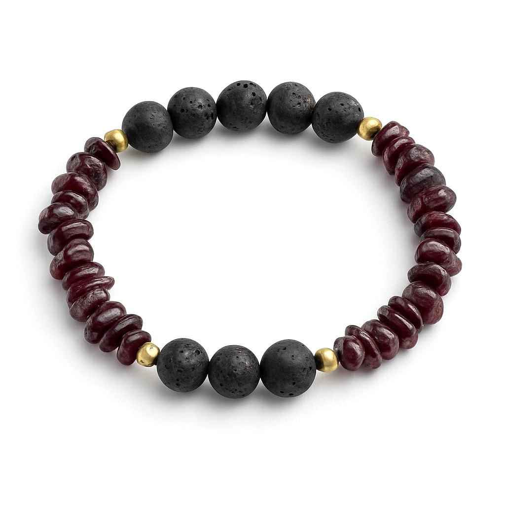 دستبند لاوا و گارنت سوبی گالری