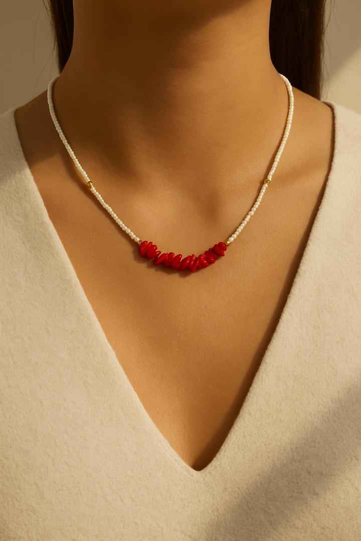 گردنبند مرجان و مونجوق سوبی گالری