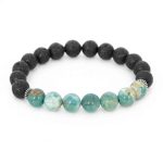 دستبند عقیق خزه و لاوا سوبی گالری