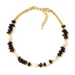 گردنبند گارنت و مروارید پرورشی سوبی گالری