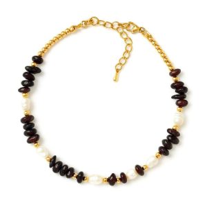 گردنبند گارنت و مروارید پرورشی سوبی گالری