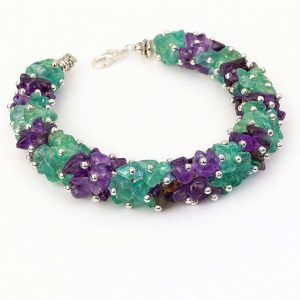 دستبند فلوریت جواهری دستساز سوبی گالری